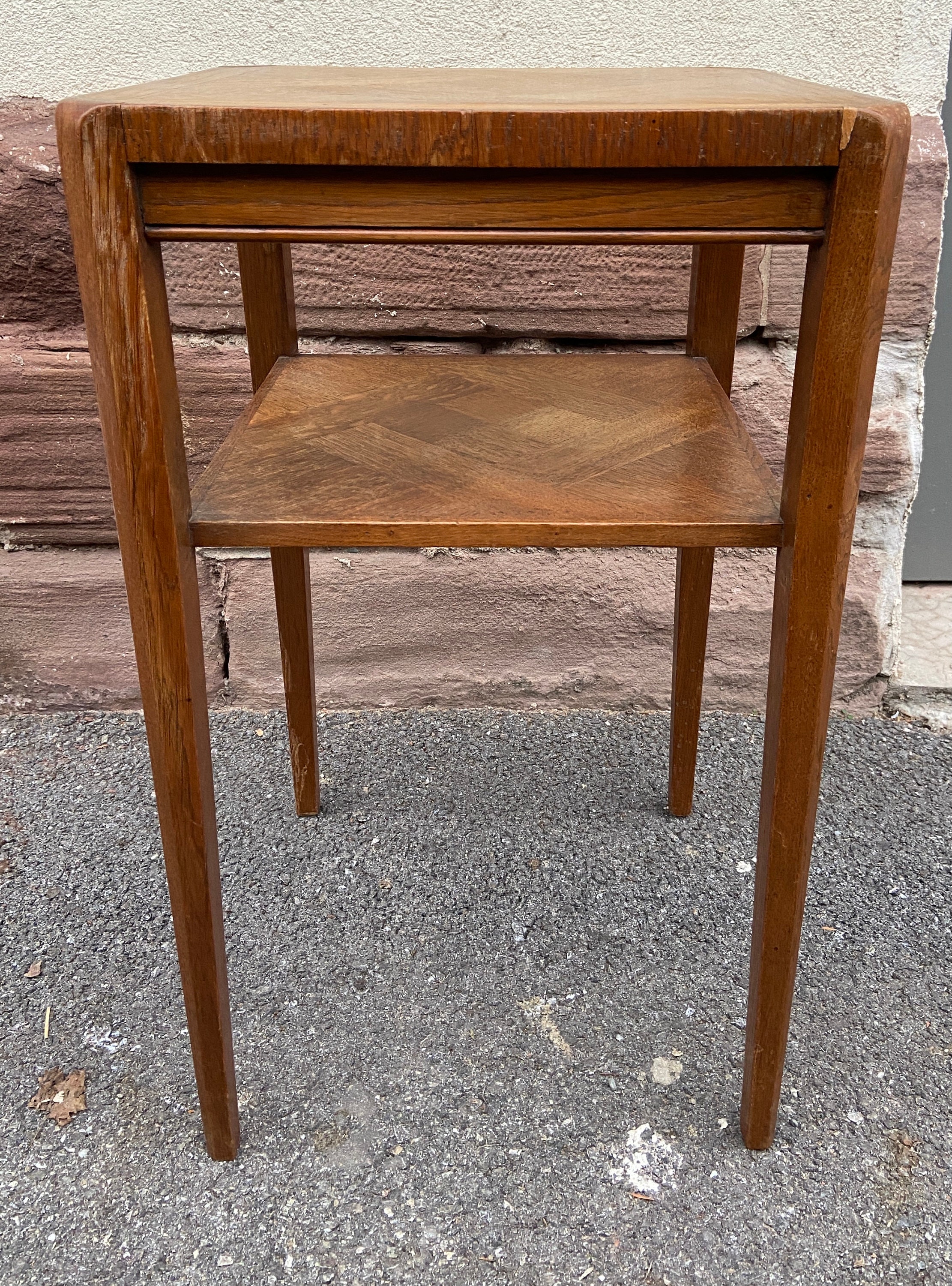 Petite Table à Thé Console Art Deco Chêne 1950