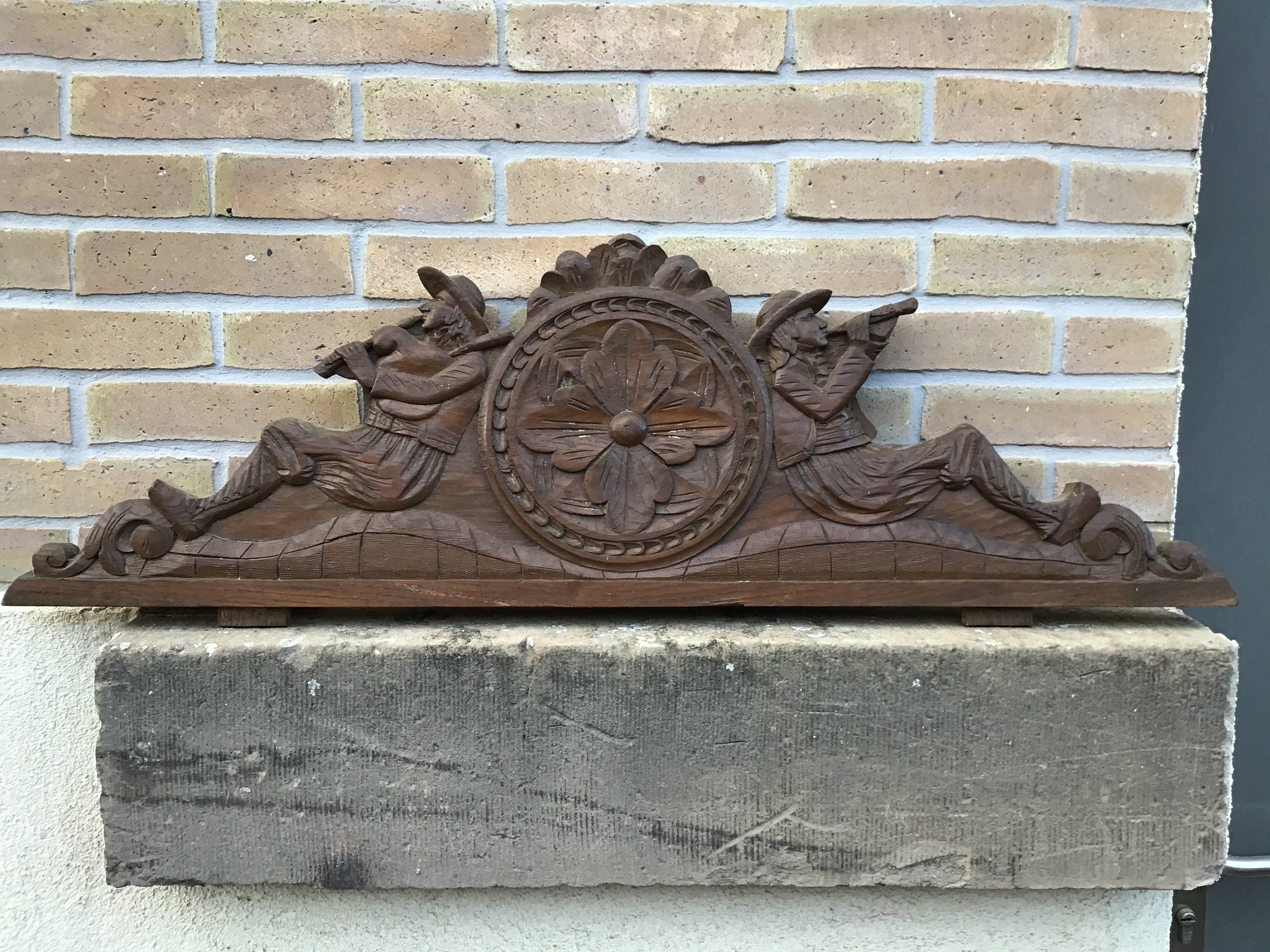 Medium Size Decorative Antique Breton Brittany Victorian Architectural Ornate French Country 1900S P