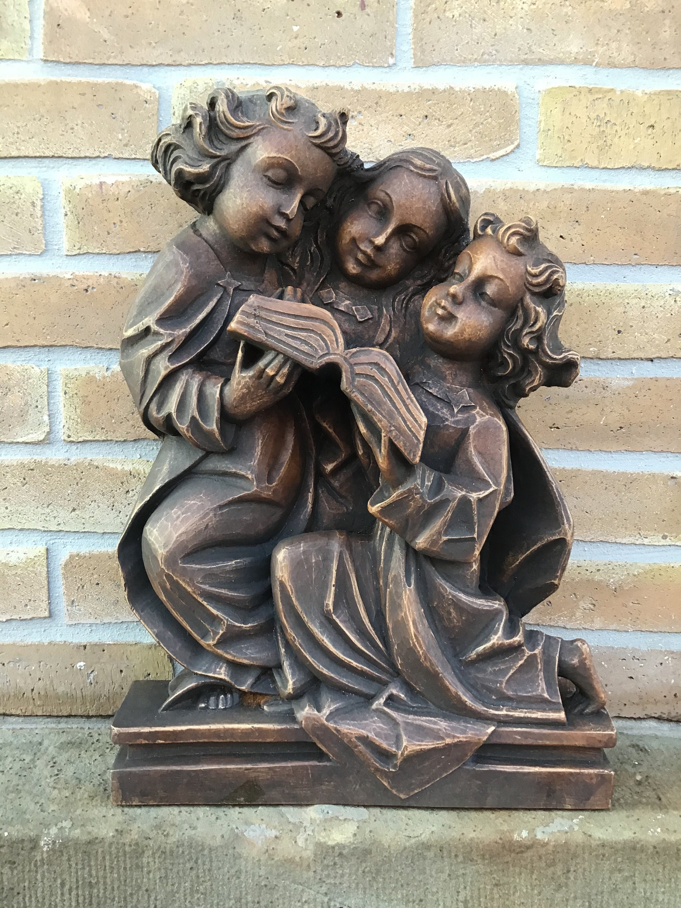 statue Anges Chérubin ou Angelot Vintage