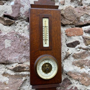 French Art Deco thermometer barometer vintage barometer 1950s