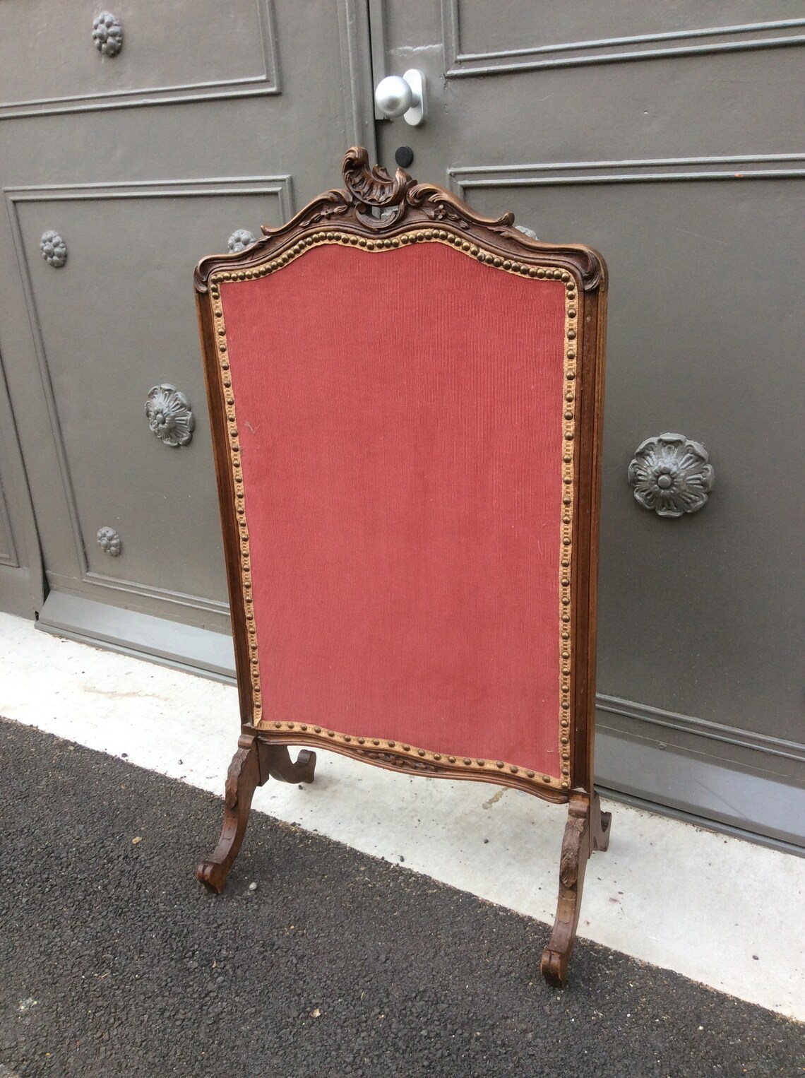 Pare feu cheminée Louis XV Rocaille noyer XIXeme Kaminschirm | Etsy