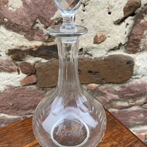 Kirsch carafe Old Crystal Brandy No Saint Louis No Baccarat French Carafe 1900