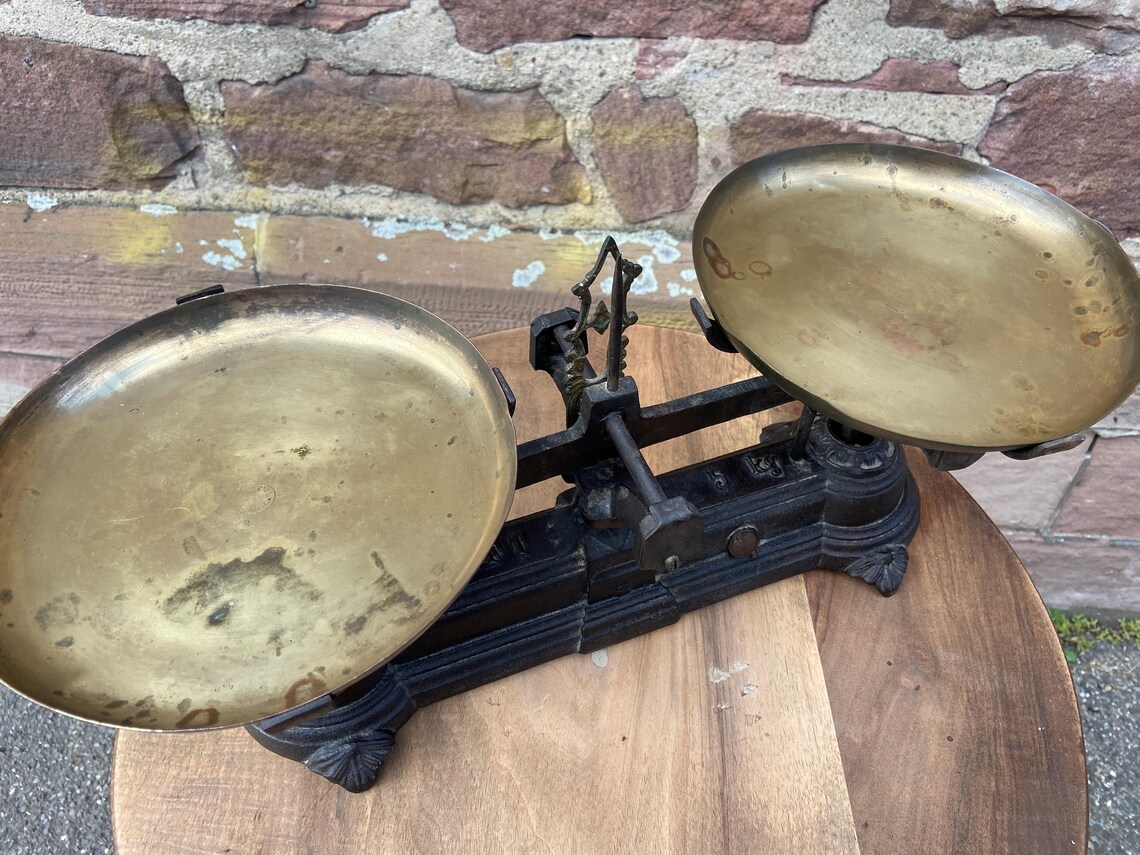Roberval Balance Scale Antique Balance Scale Roberval , Iron Brass Scale, Brass Balance Scale ...