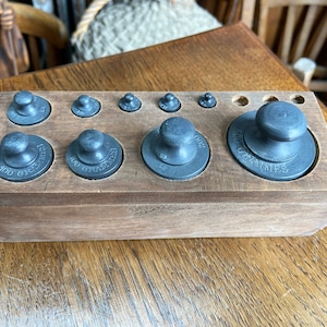 french balance Store Grocery store scale Weight Wood & pewter box for roberval balance scale