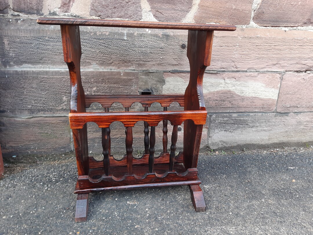 Catalan Spanish Wood Magazine Rack Vintage Wooden Magazine Rack - Etsy
