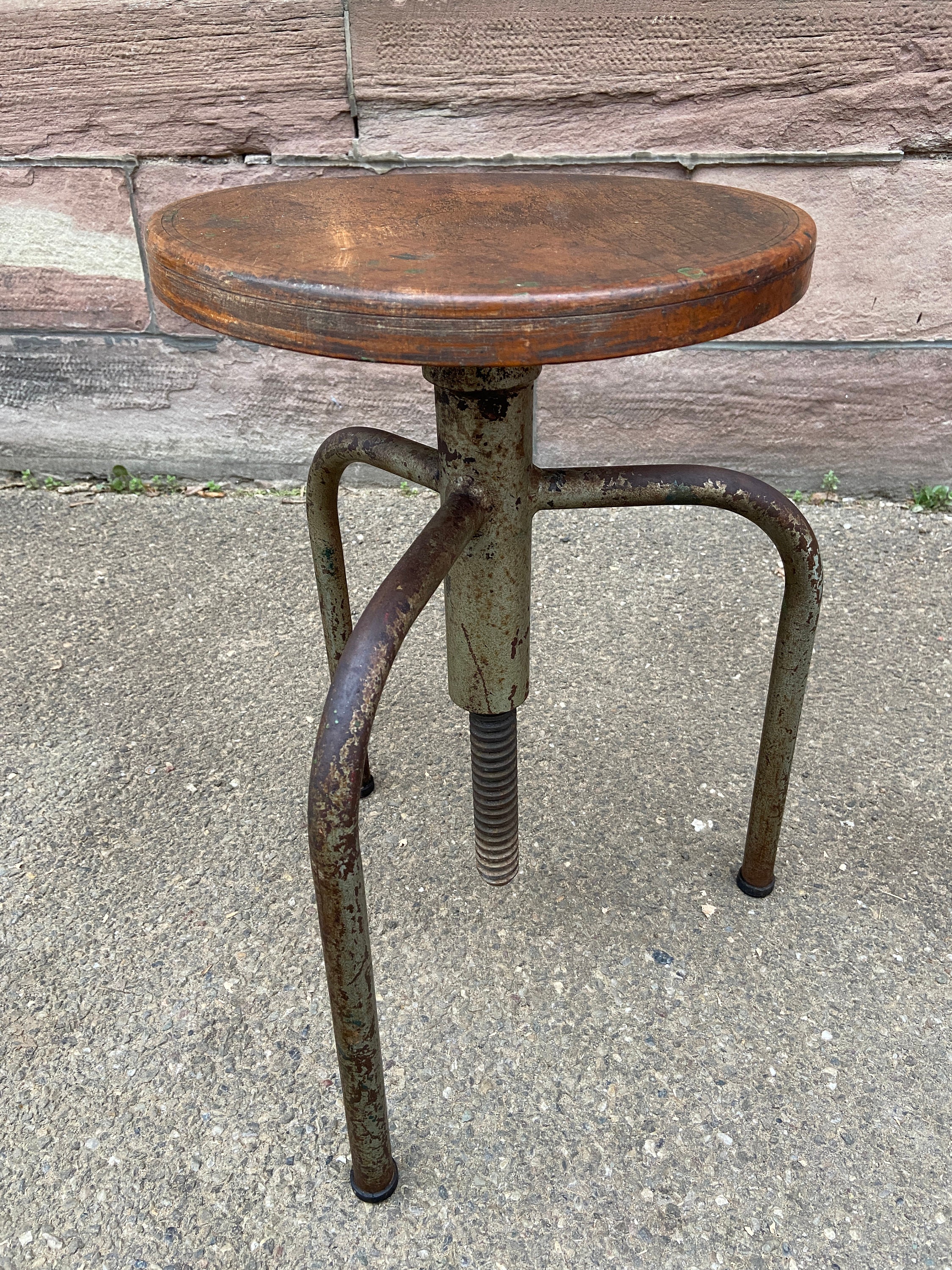 Tabouret d'atelier Métal Usine Industriel Vintage Industrial French Factory Stool Circa Années 1950