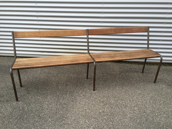 4 Industrial Benches School School School Bench French Mullca Etsy