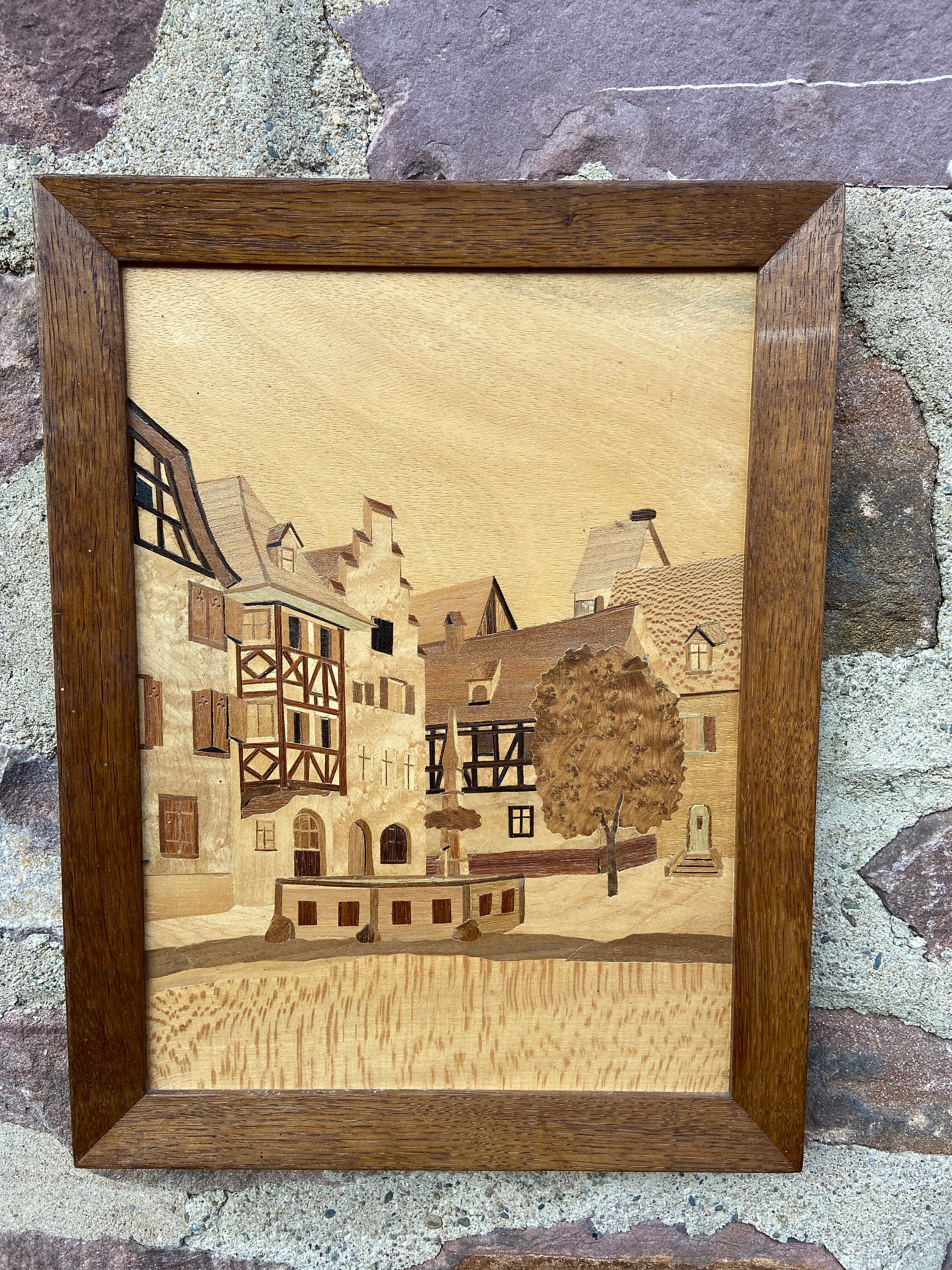 Sold at Auction: Large Dutch Cherry Marquetry Picture Easel