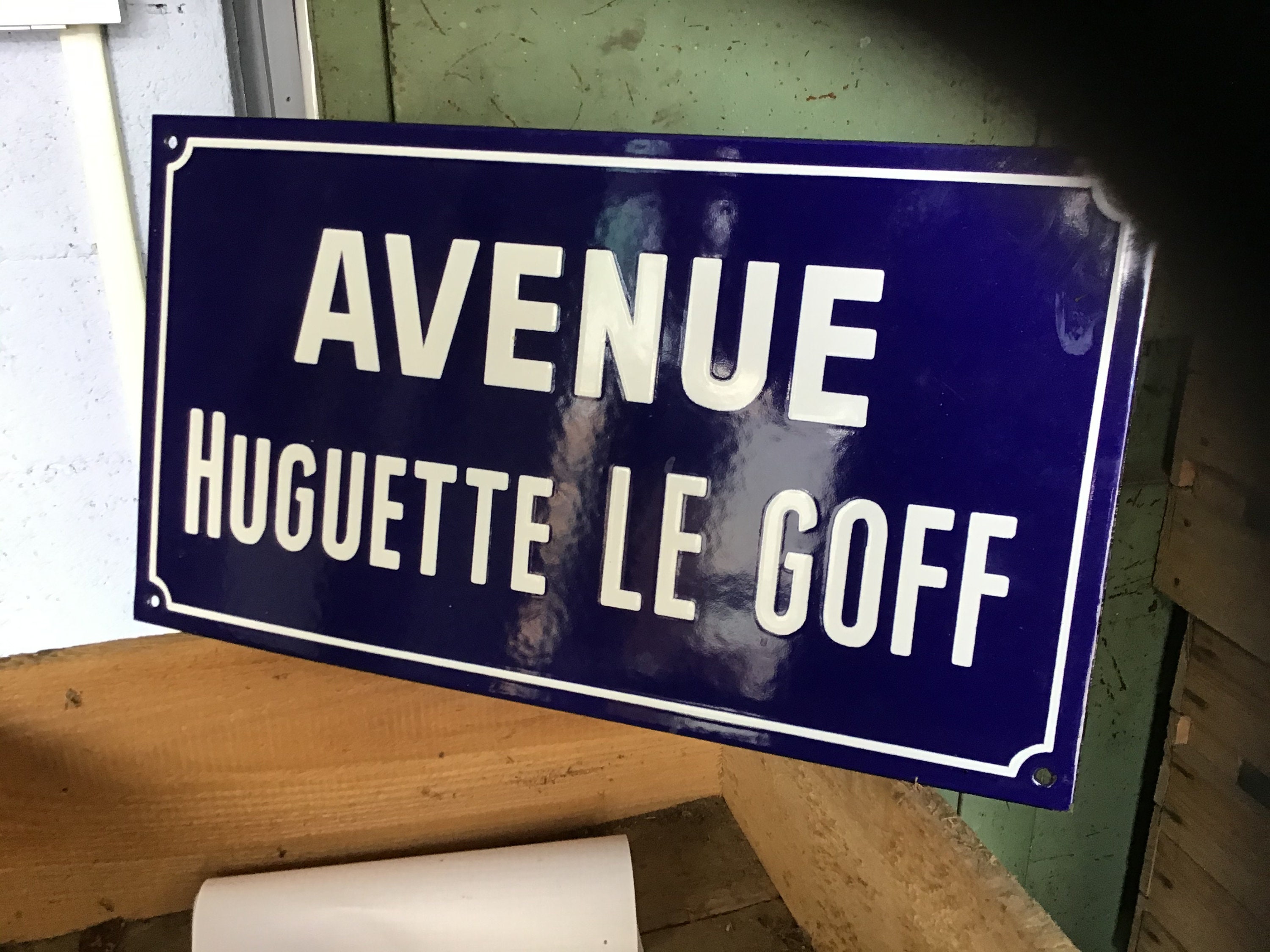 Plaque de Rue Émaillée Vintage French Street Sign