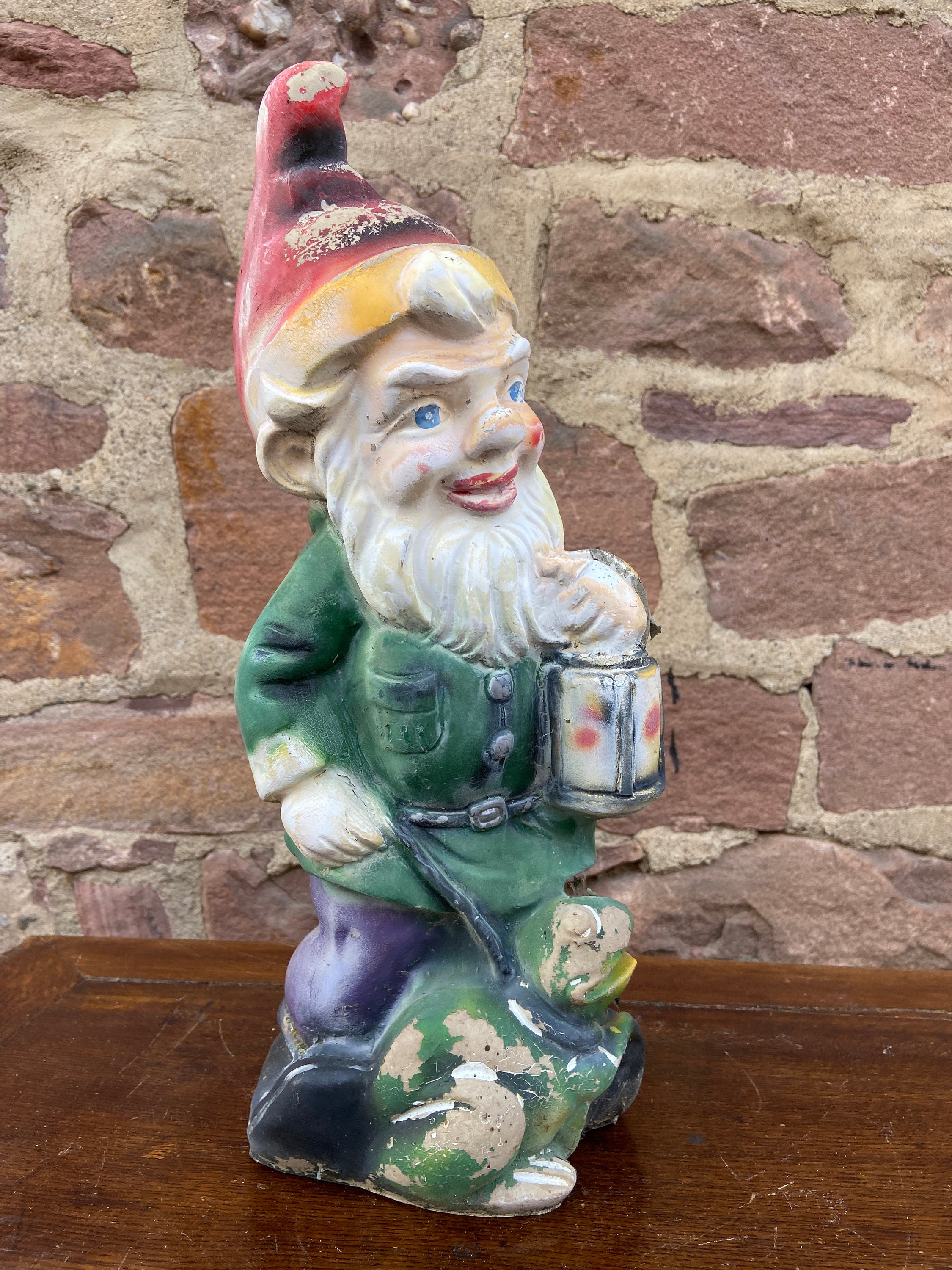 Vintage 40cm 1960's Plastic French Nain de Jardin Garden Gnome Statue Jardin et Patio Décorations Fo