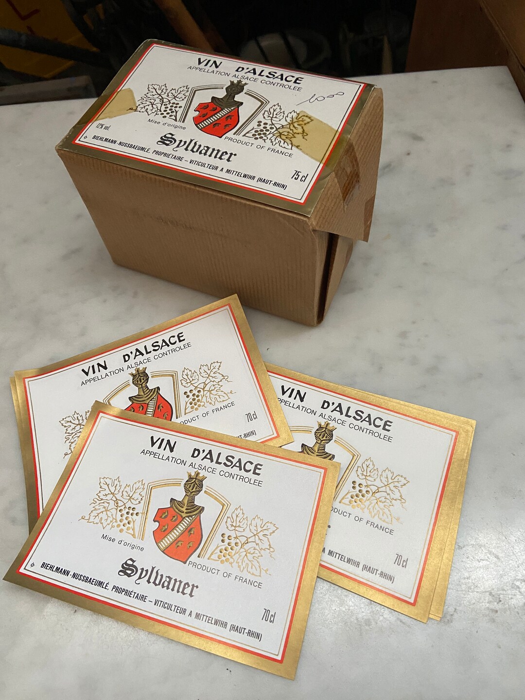 Lot 1000 Vintage Wine Bottle Labels Alsace French Wine Bottle Labels