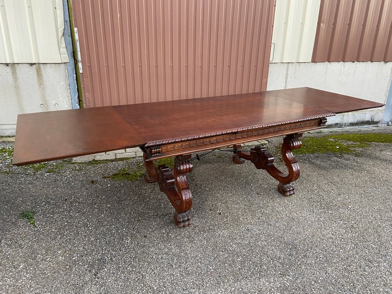 Large extendable Catalan Spanish Renaissance dining table image 1