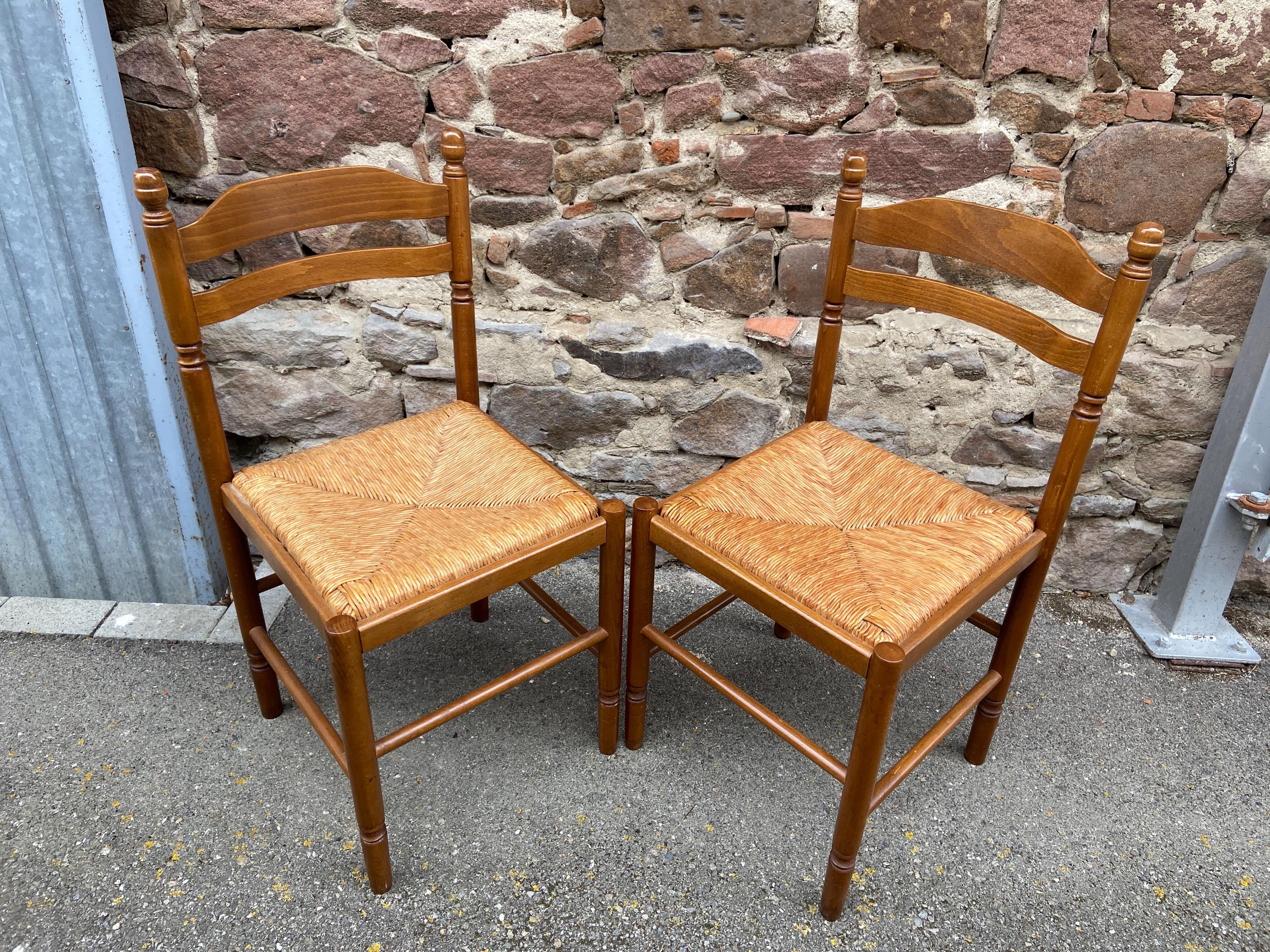 レトロ　アンティーク　ヴィンテージ　ヨーロッパ　フランス　古家具　古民家　椅子 Ref 198 ヴィンテージファーマーラタンチェア2脚セット フレンチ