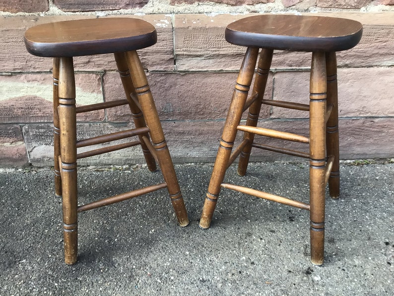 Wooden Bar Stool 1970 Bentwood Stool Barstool Etsy