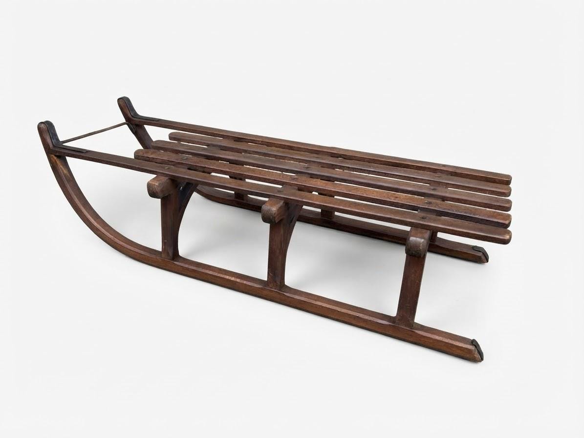 Vintage Davos Sled - Etsy