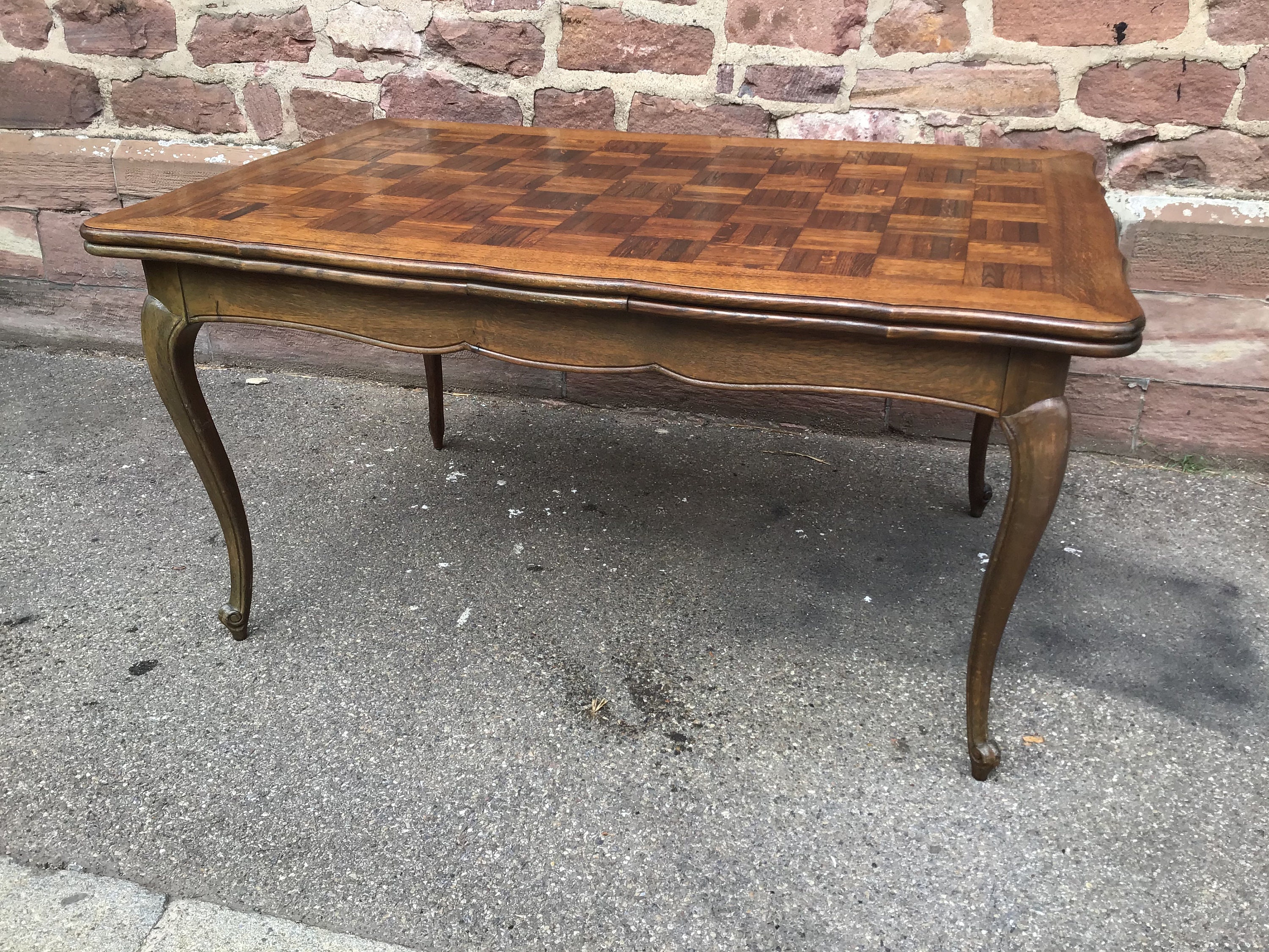 Grande Table Française Louis Philippe de Salle à Manger en Chêne French Oak Marqueté Parquet Versail