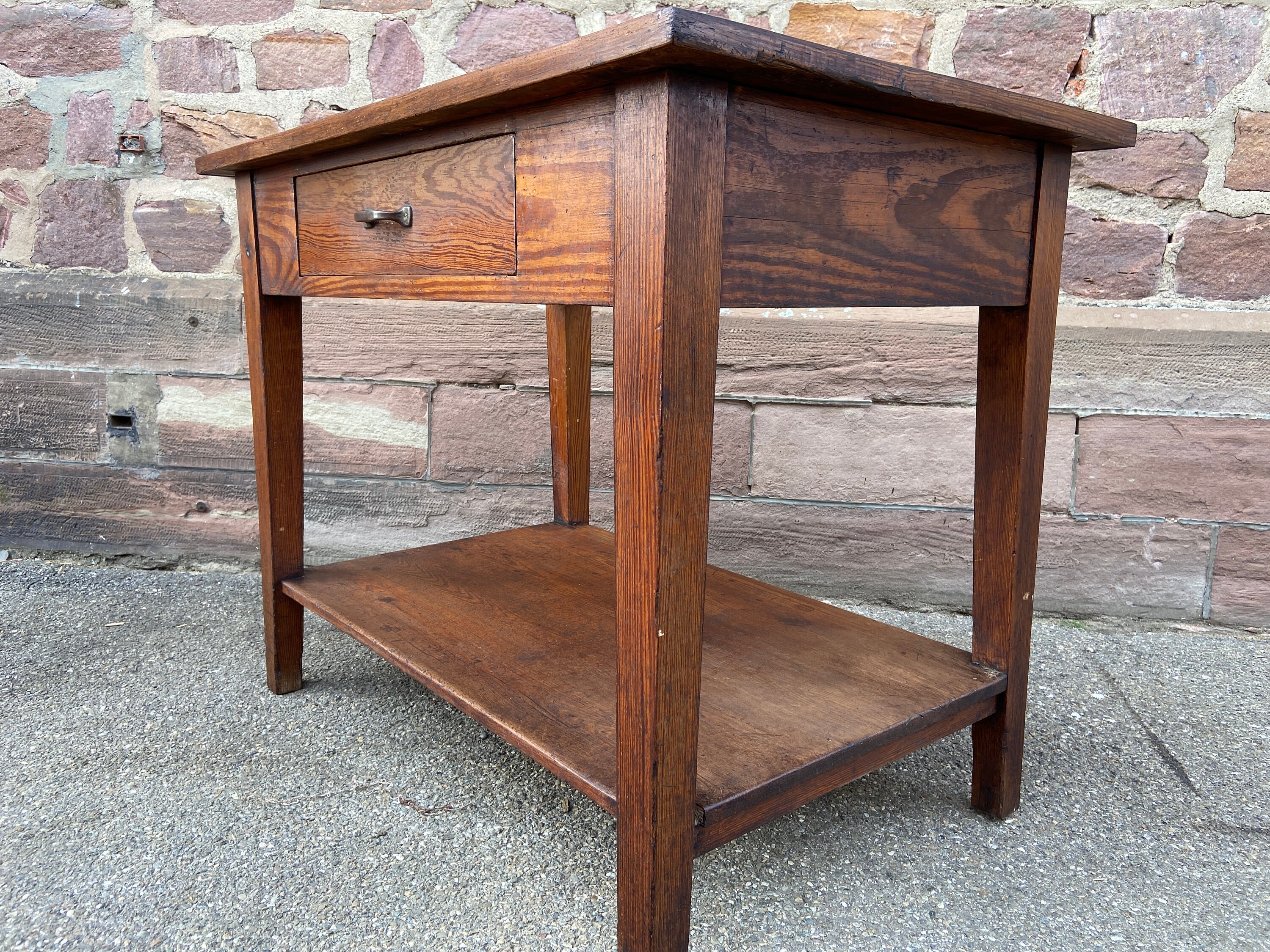 Petite Table de Drapier d'atelier Industriel Vintage 1950 French Workshop Art Deco