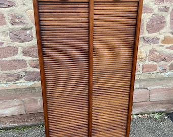 Meuble classeur à rideau coulissant Meuble classeur rolladenschrank tambour cabinet france 1950