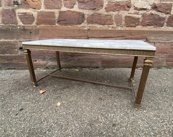 LOUIS XVI Salontafel in Empire-stijl in verguld brons 1950 Maison Ramsay-stijl Maison Jansen