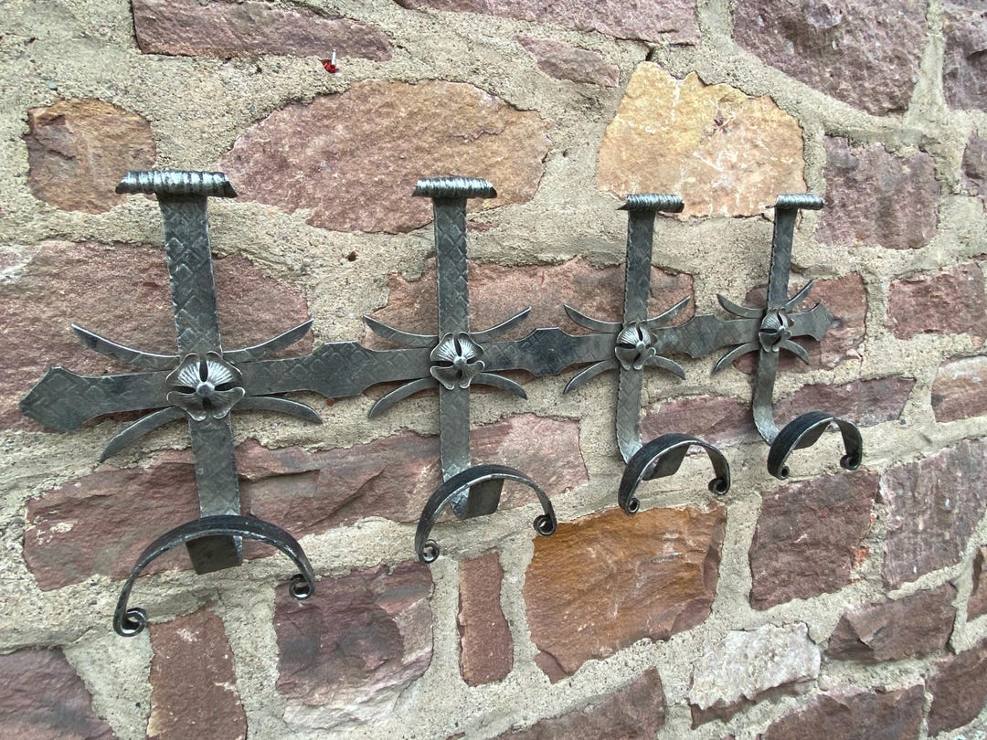 Impressive Spanish Renaissance Wrought Iron Coat Rack 1950s Big Size ...
