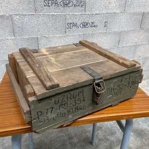 Caisse à munitions militaire métallique MTS NOIRE Neuve 27x9,5x18cm