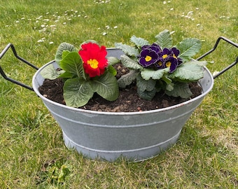 washing basin Galvanized zinc vintage bathtub flower tray