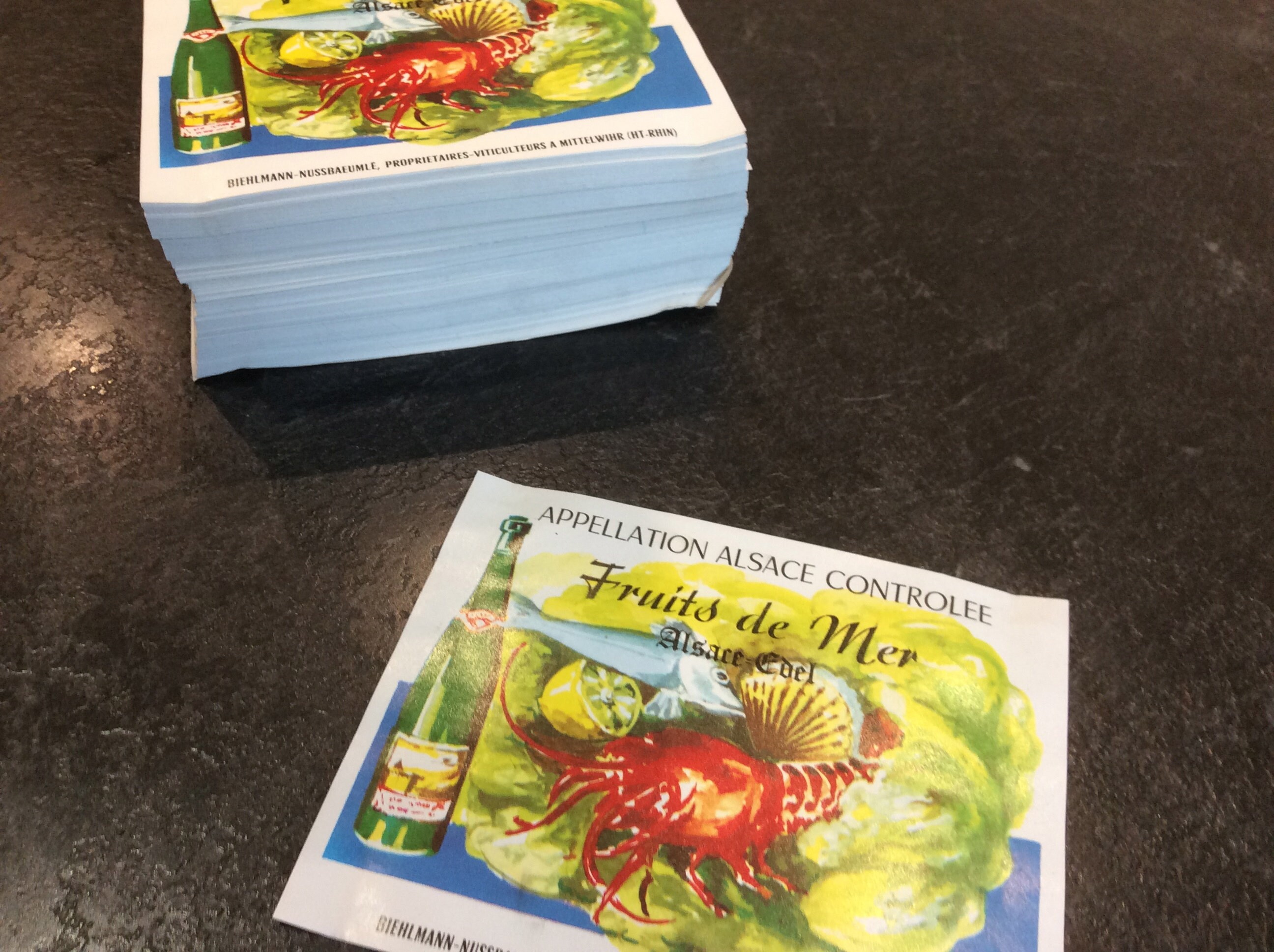 Lot 500 Étiquettes Bouteilles de Vin Alsace French Wine Bottle Labels 500Pcs