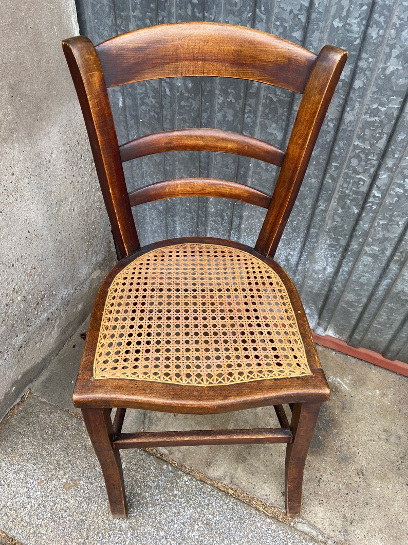 Chair Peasant vintage farmer Cane chairs French bistro Etsy