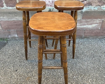 Tabouret De Bar Thonet En Bois Courbé - Marbre Blanc Carrare - Style Louis XV - XXe