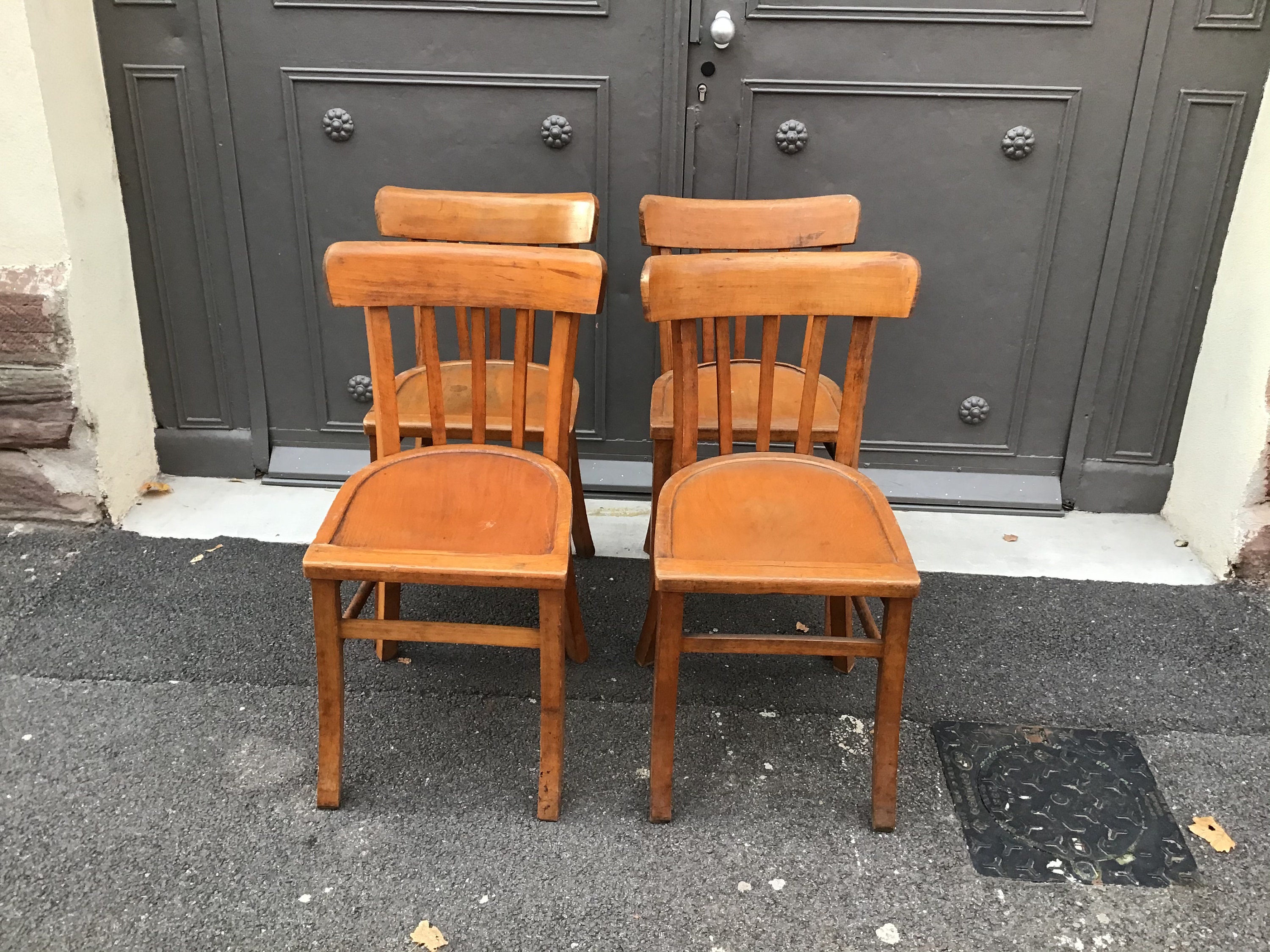 4 Chaises Bistrot Vintage Baumann 1960S French Bistro Chairs Bentwood