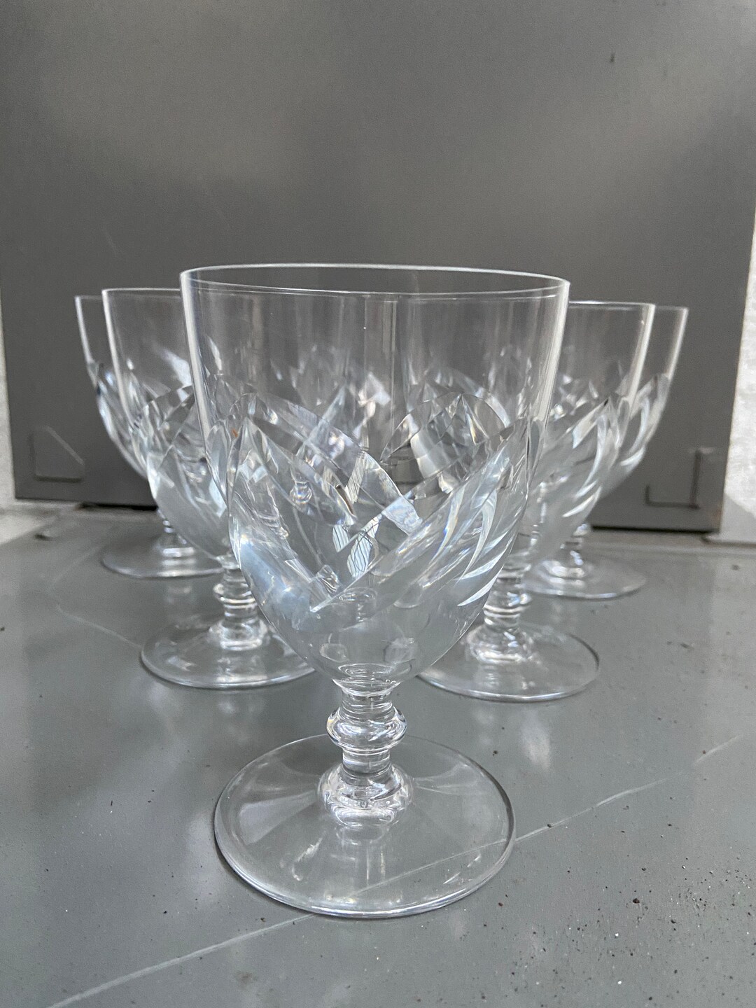 Lot 6 Verres Tumbler Anciens Baccarat Harmonie - Cristal France - 4 1/8 Po