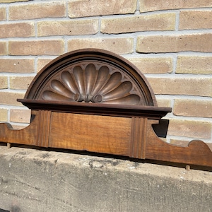 decorative antique victorian Louis XVI walnut ornate french country door pediment