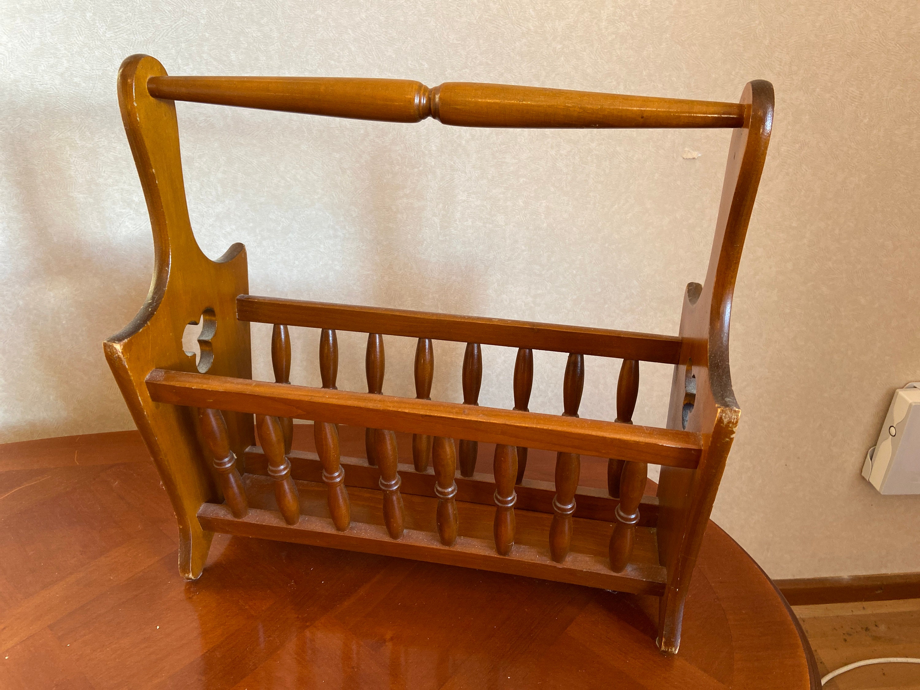 Porte Revue Bois Design Années 70 French