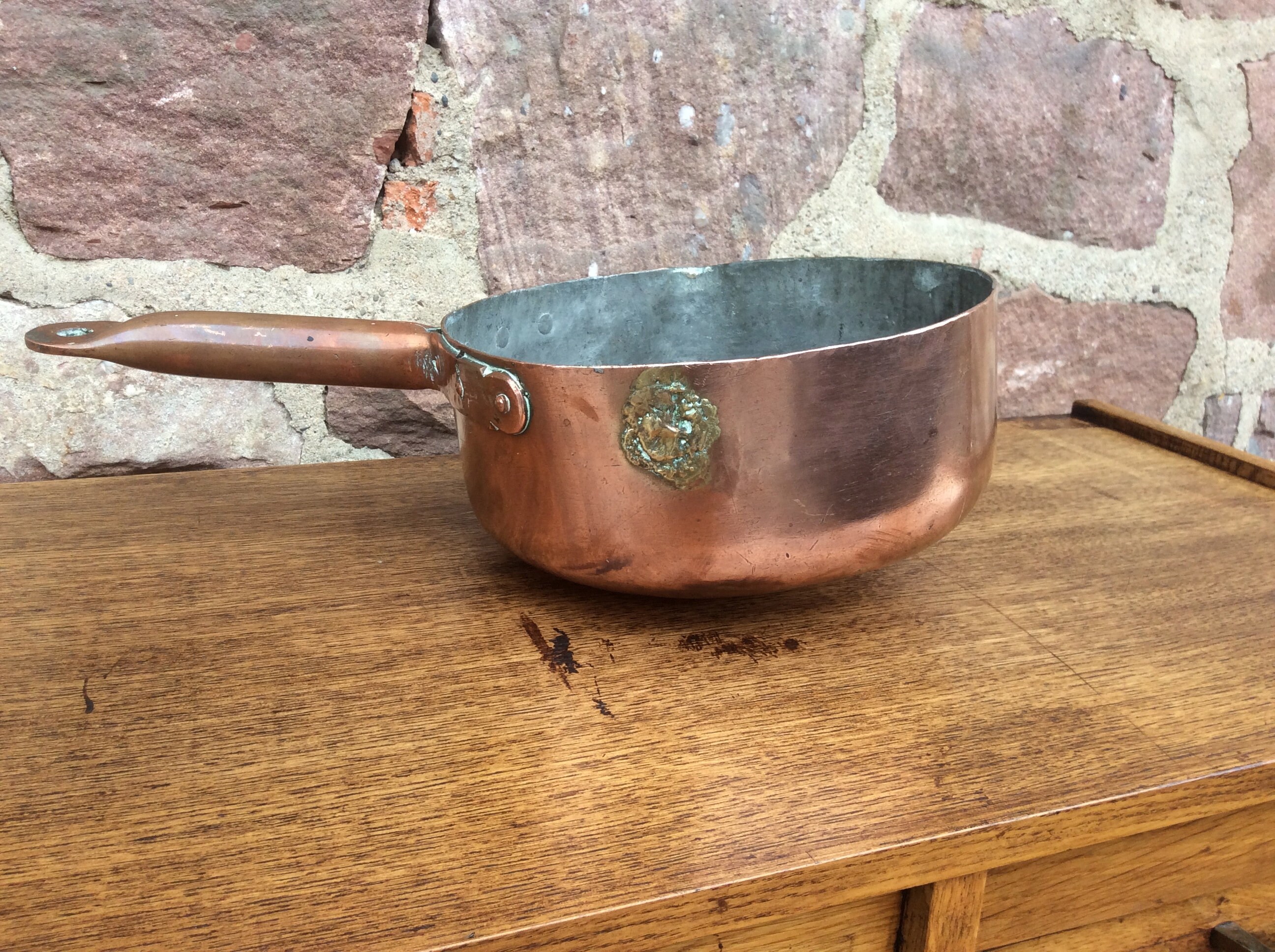 Casserole 19 Ème Cuivre French Copper Pan Xixth