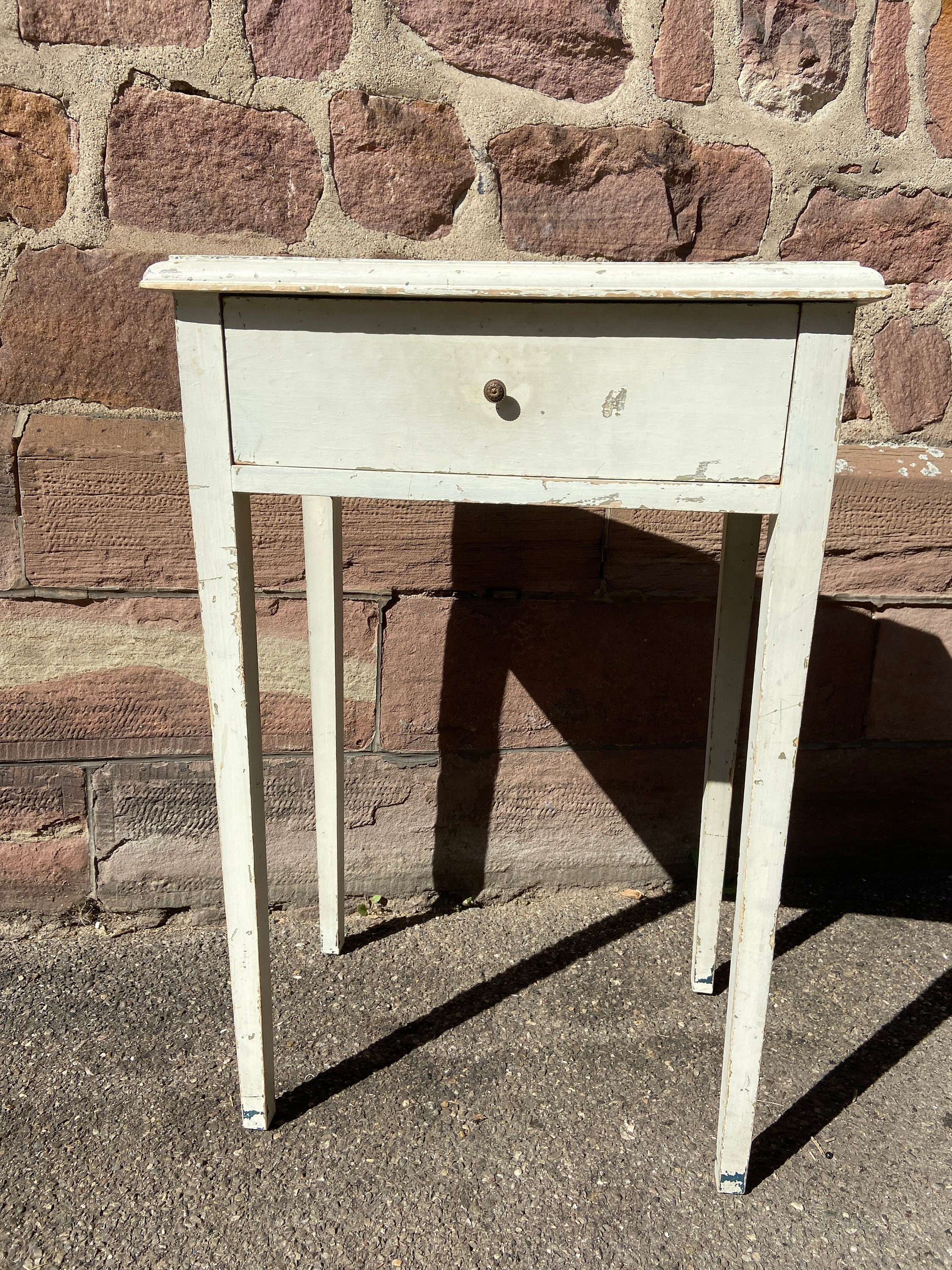 Table Rustique Vintage, French Farmer Painted Table Shabby Chic 1930