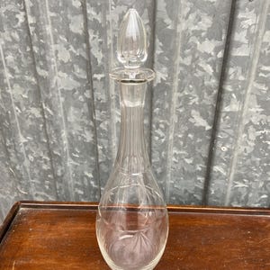Kirsch carafe Old Crystal Brandy No Saint Louis No Baccarat French Carafe 1950