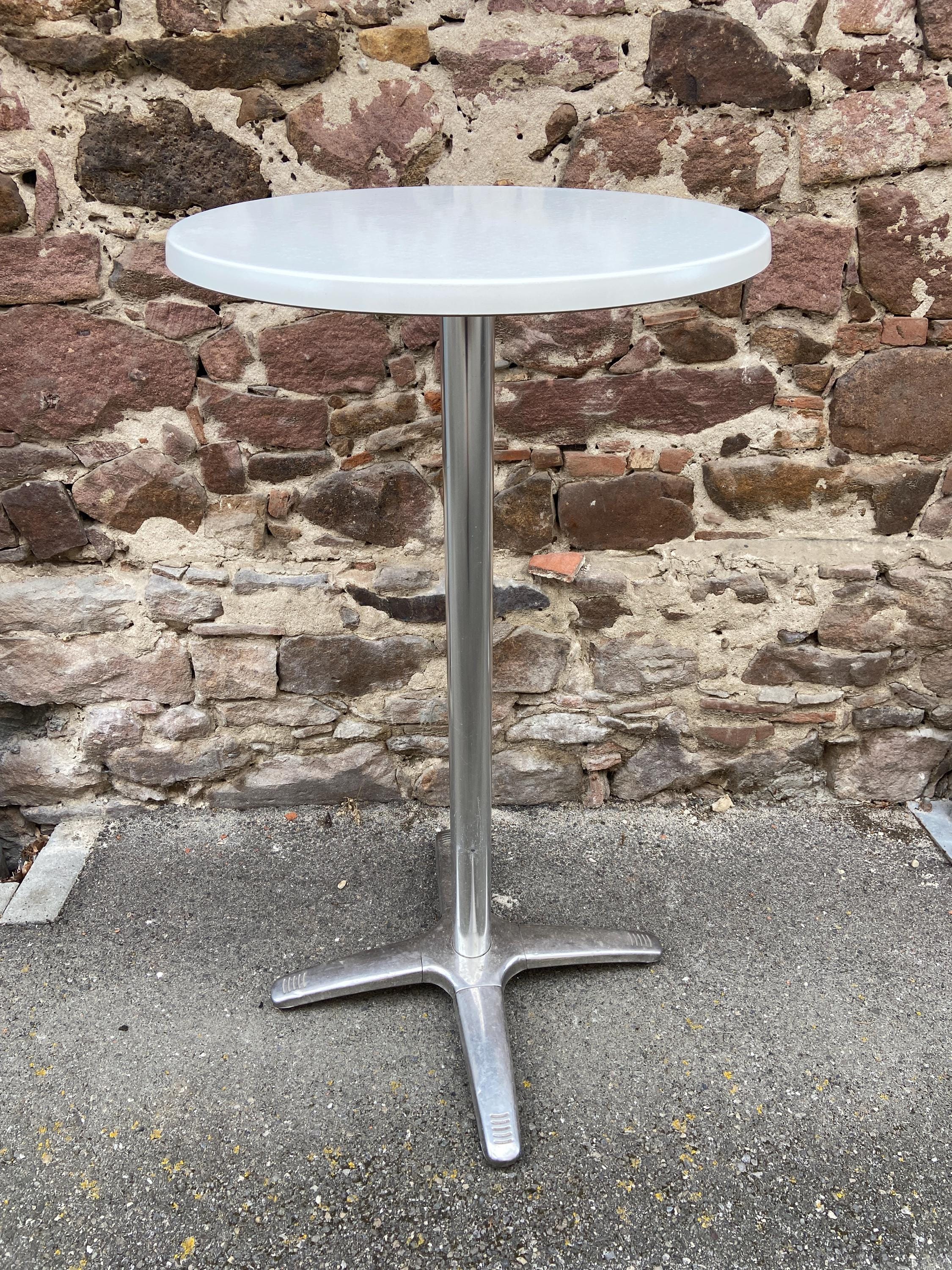 French Table Bistrot Mange Debout Café Parisienne Garden Terrasse Guéridon Métal Jardin 1990S Vintage Metal Iron Table