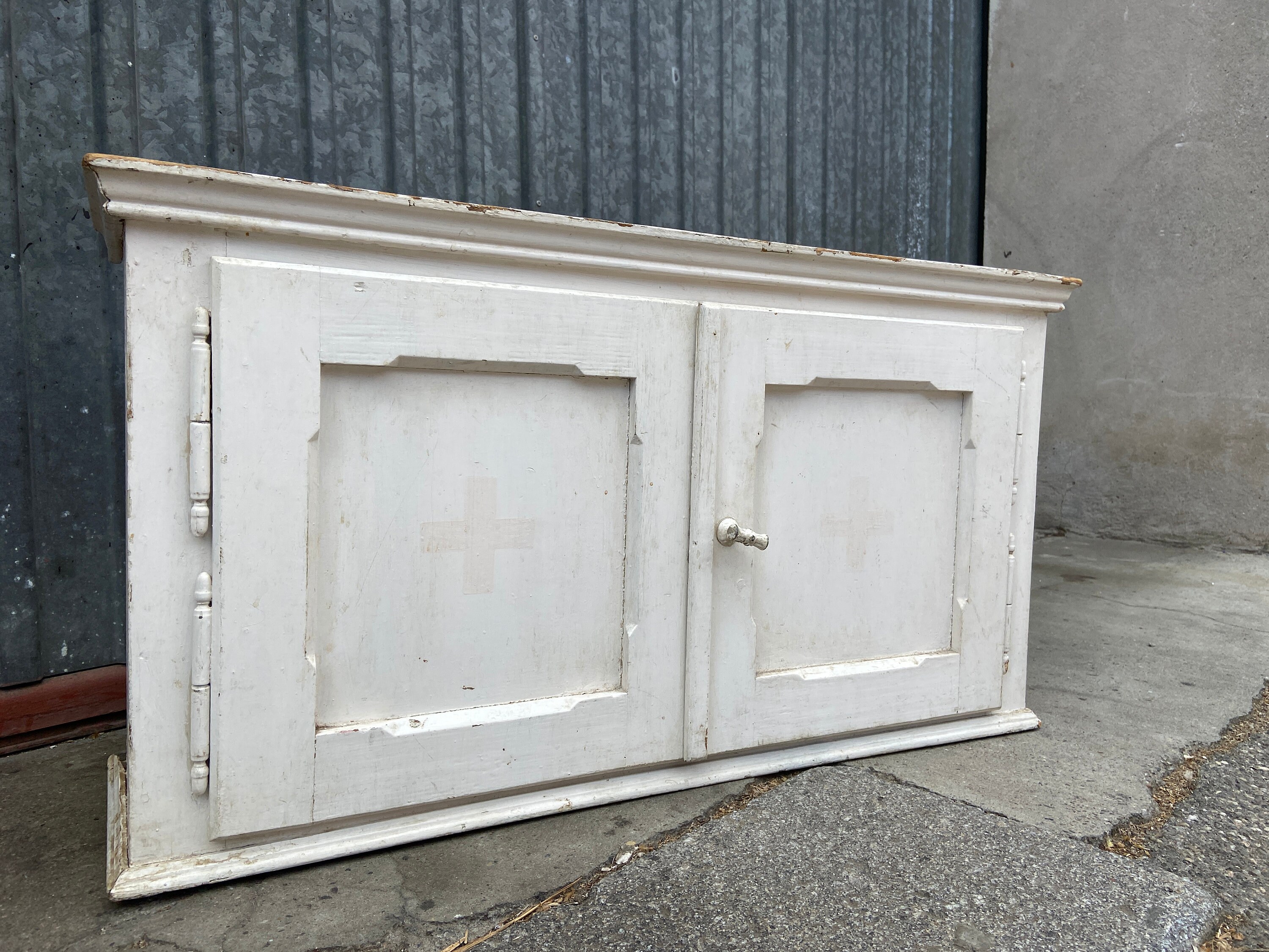 Charmante Petite Armoirette Médicale Herboristerie Murale Vintage Herbalist Apothecary Cupboard