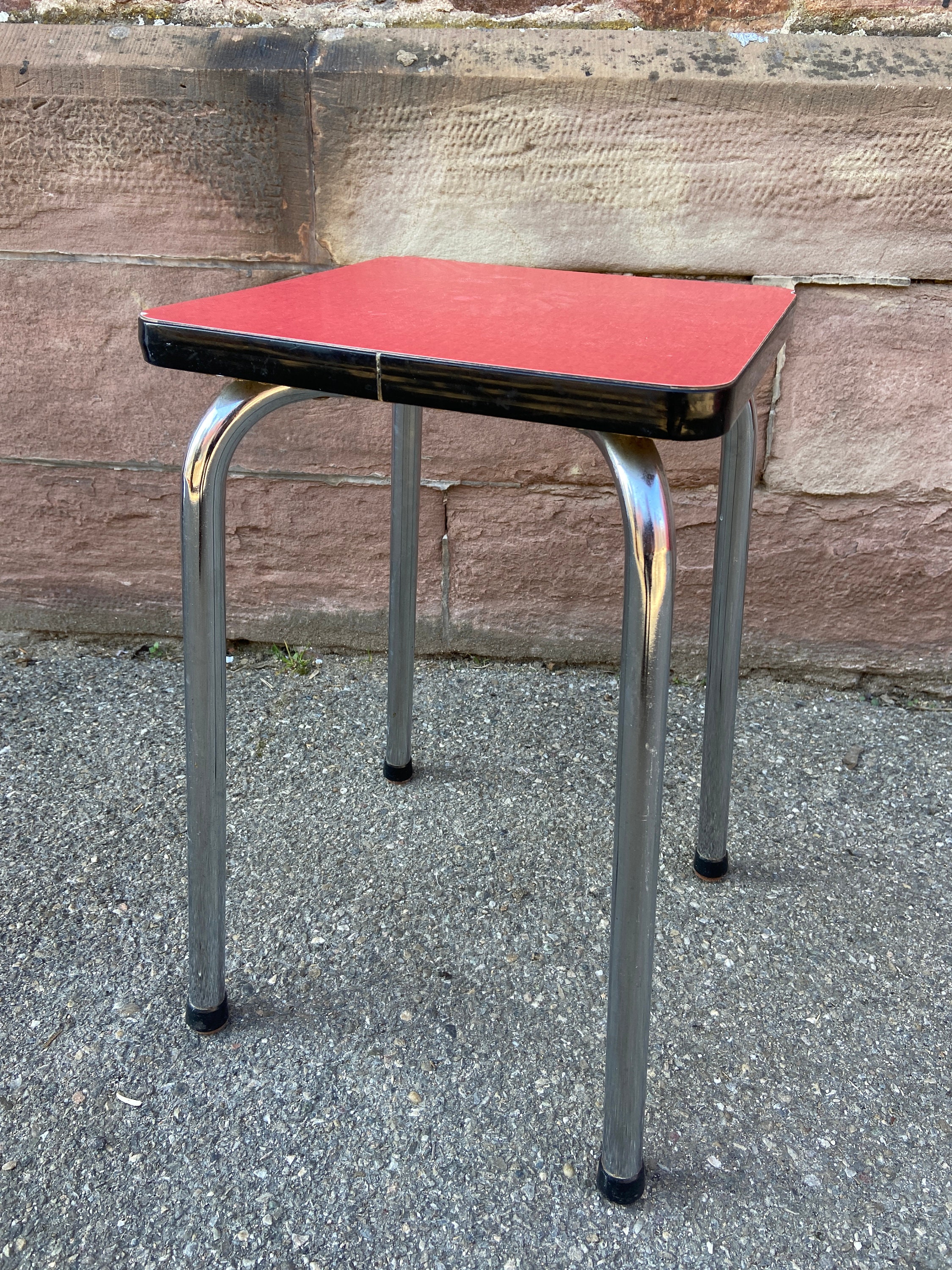 Tabouret Mid-Century en Formica Vintage 1960