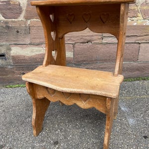 Savoyard library stepladder Old ladder stool vintage decoration Plant holder fir Mountain chalet decoration shelf