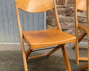50 folding wooden bistro terrace cafe chairs 60's French Folding Patio Restaurant chairs