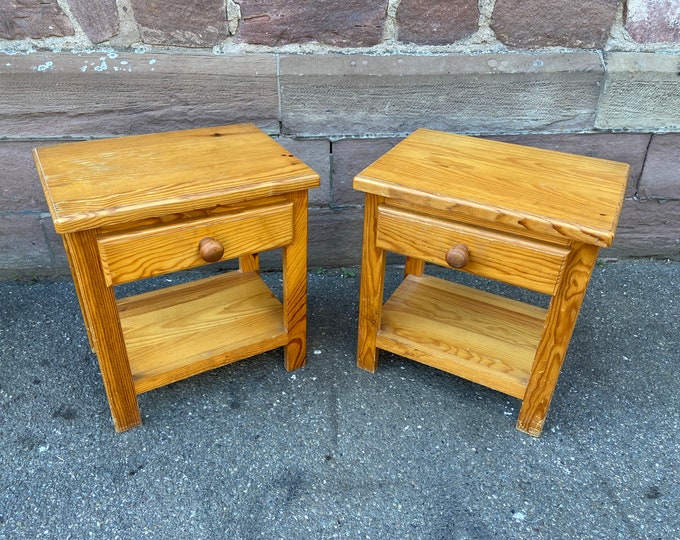 Vintage Nightstand Walnut Early 1900s Etsy