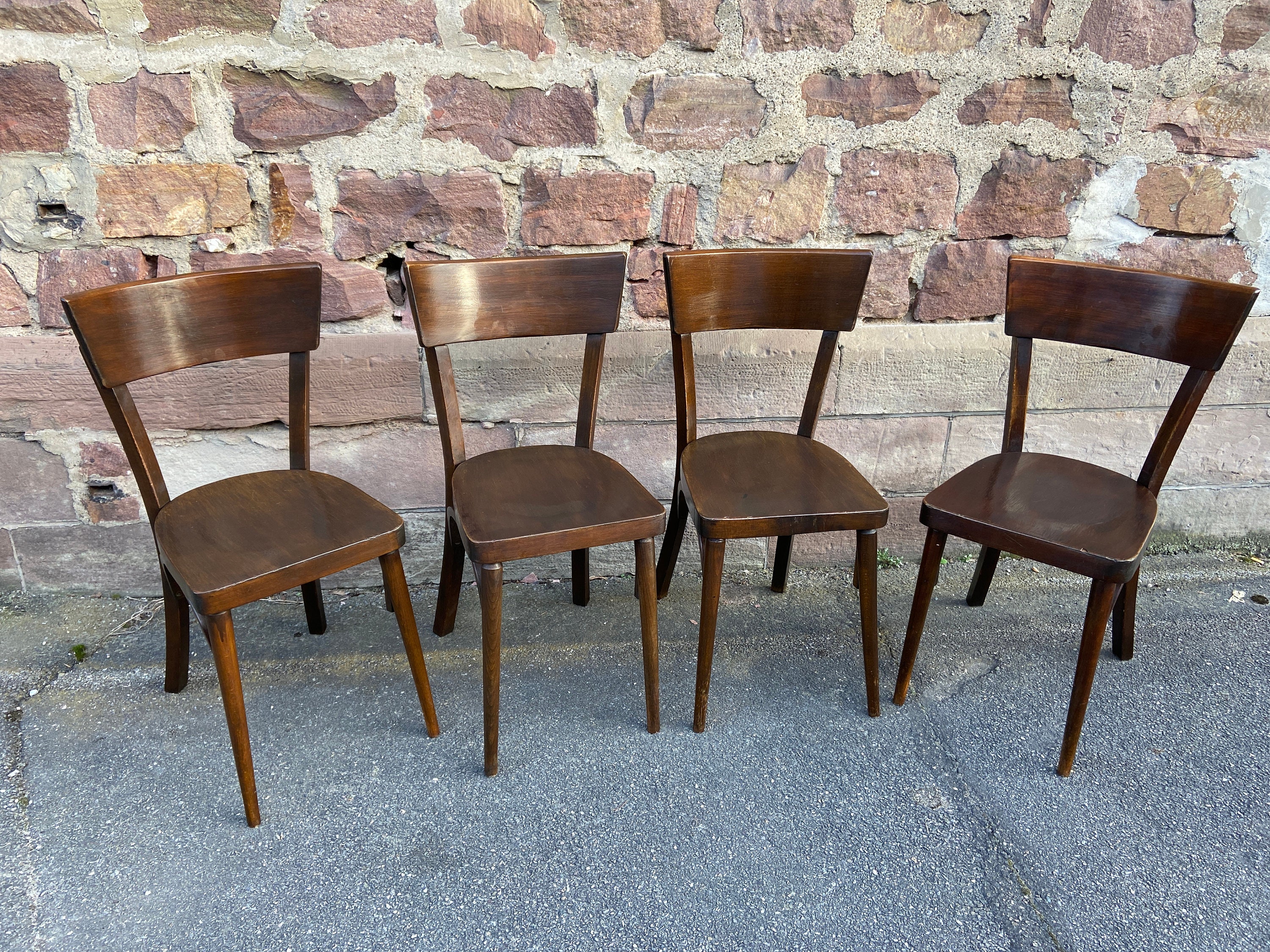4 chaises Bistrot Bois