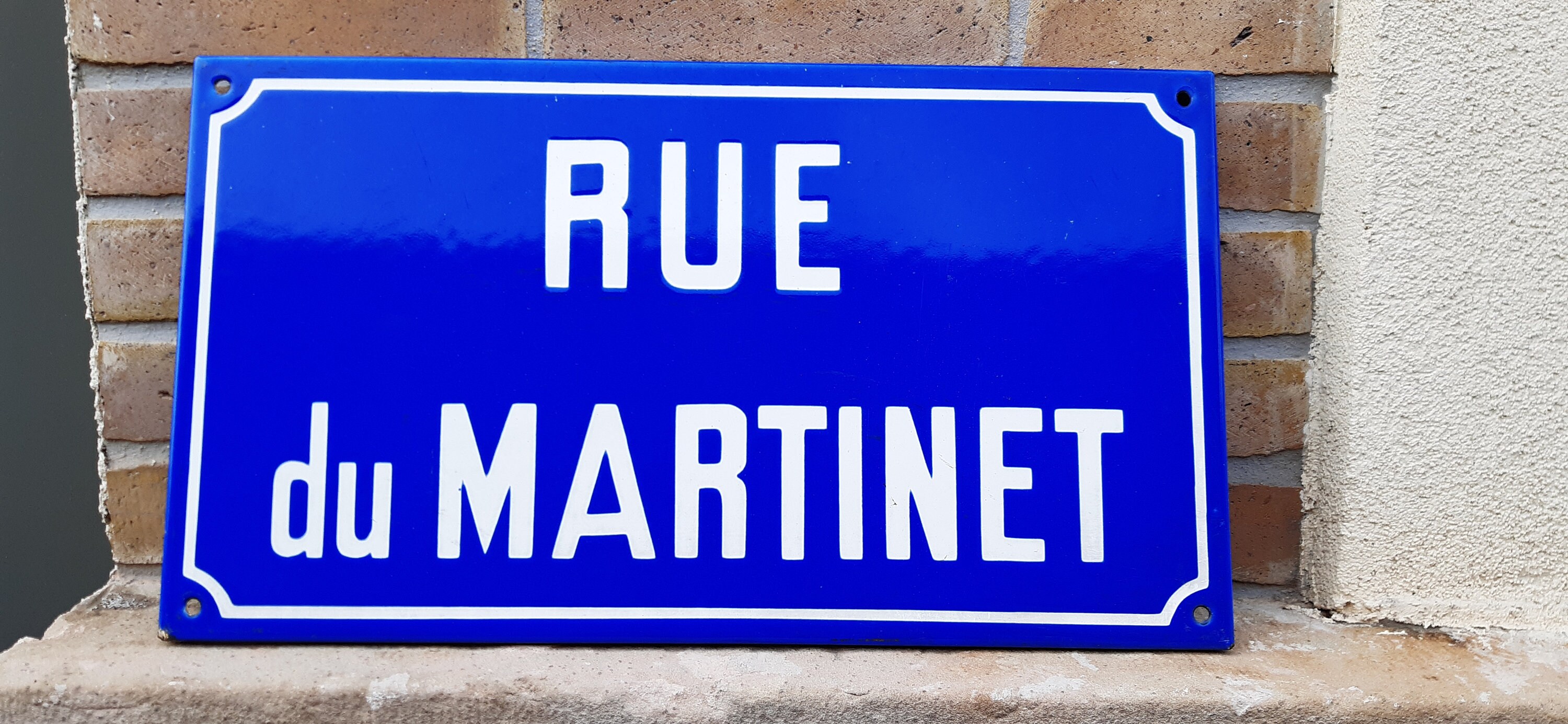 Plaque de Rue Émaillée Vintage French Enamelware Street Sign