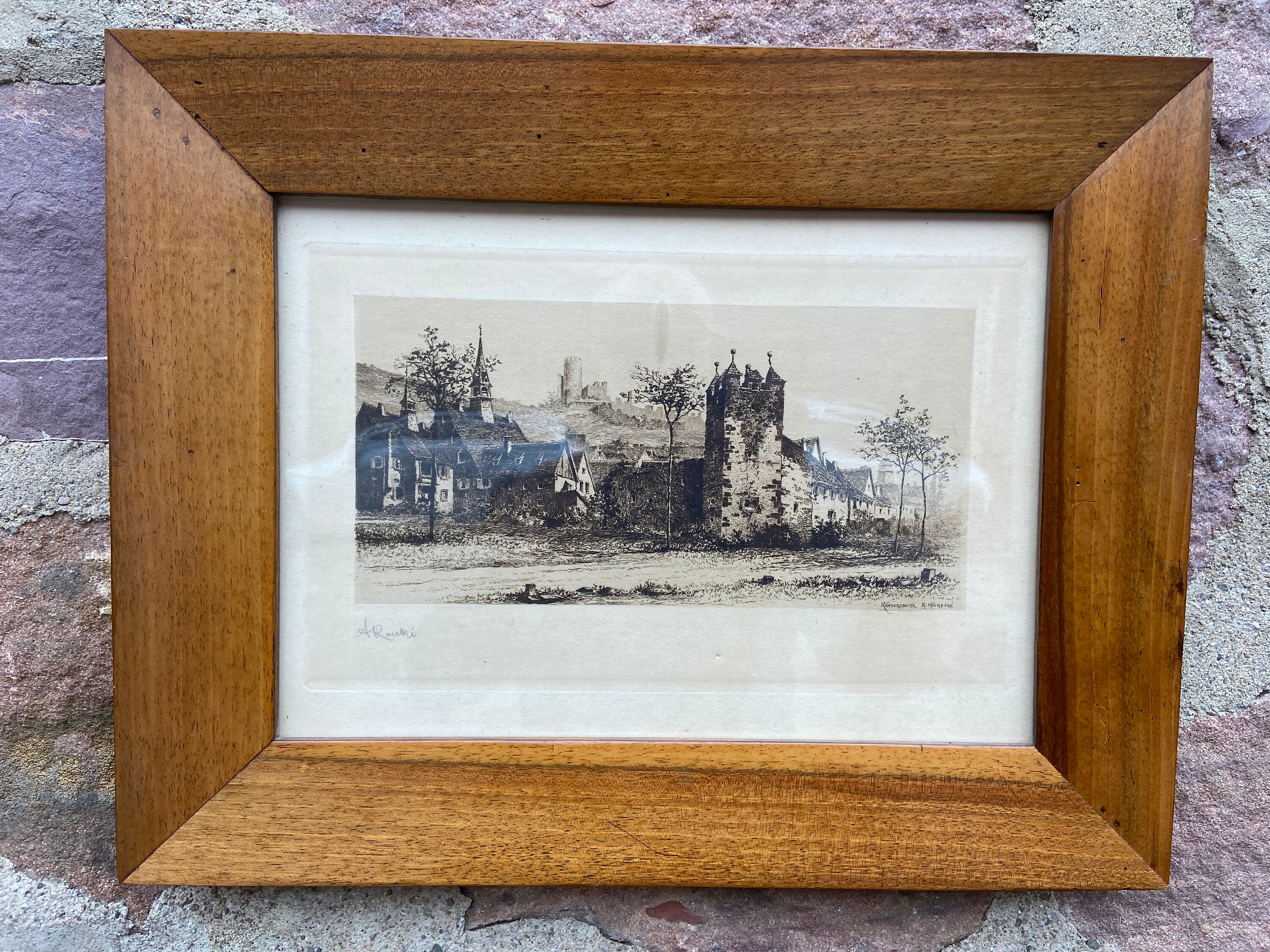 Lithographie Albert Koerttgé | 1861-1940 French Village Kaysersberg Alsace