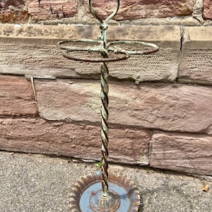 Classical antique French Umbrella stand vintage umbrella holder antique flea market wrought iron 1930s cast iron