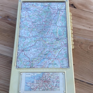 Météore-Straßenkarten mit einem Vintage-System aus den 1960er Jahren für Nordfrankreich