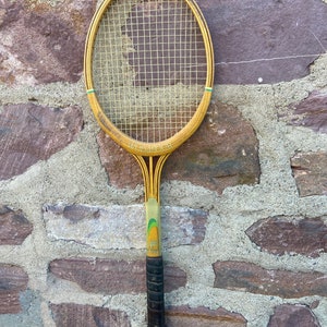 Ancienne raquette de tennis en bois - Marco - Label Emmaüs