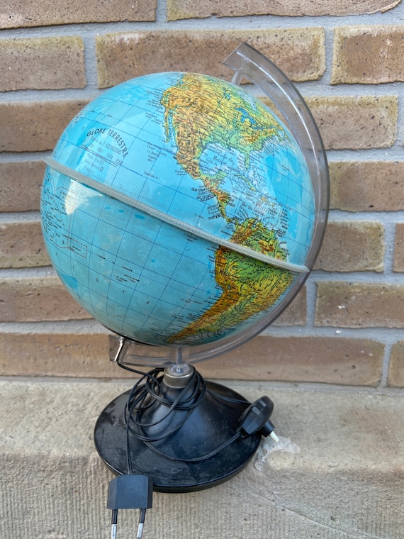 Globe terrestre vintage lumineux Taride