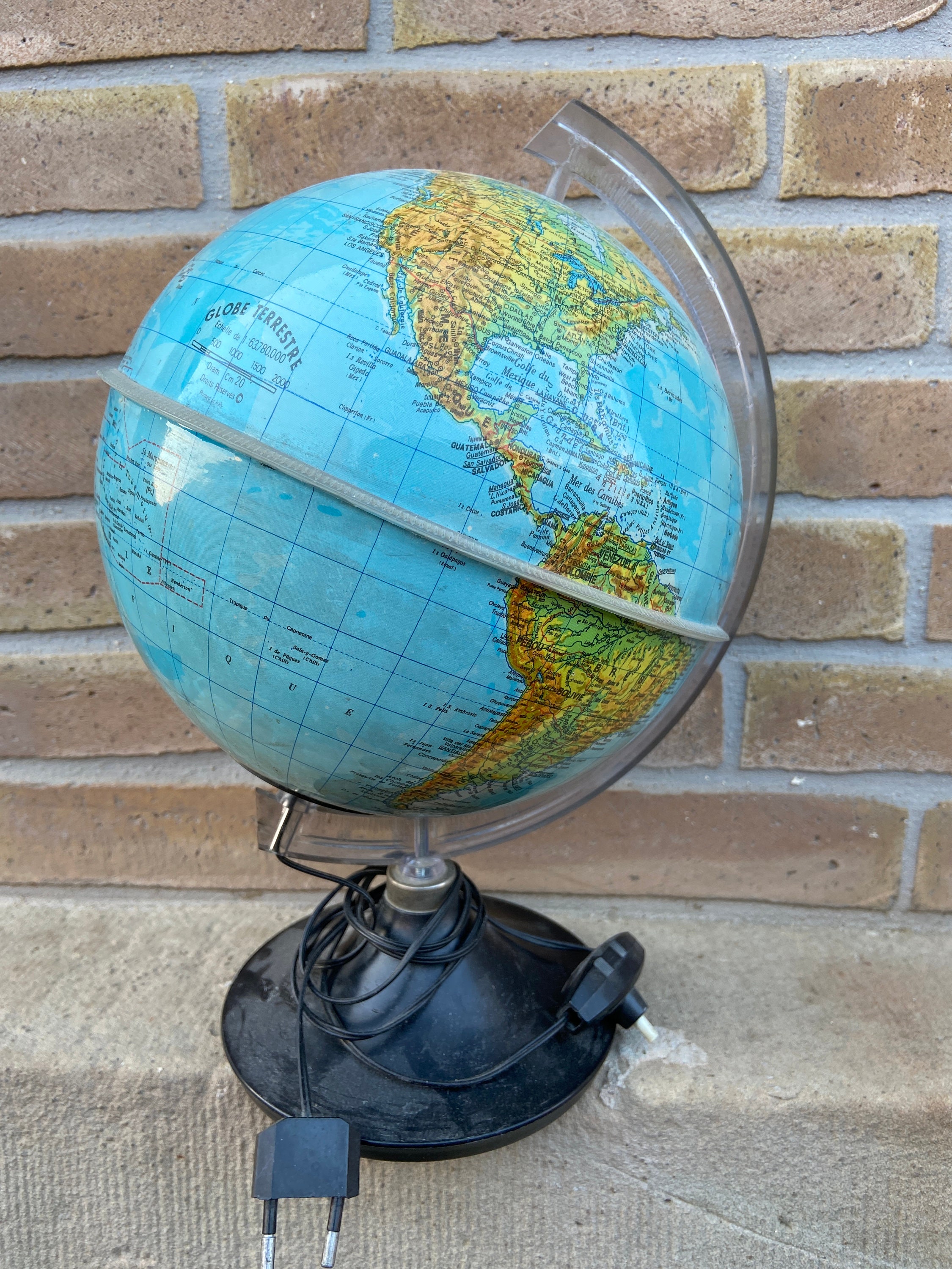 Globe Terrestre Lumineux Taride 1960S